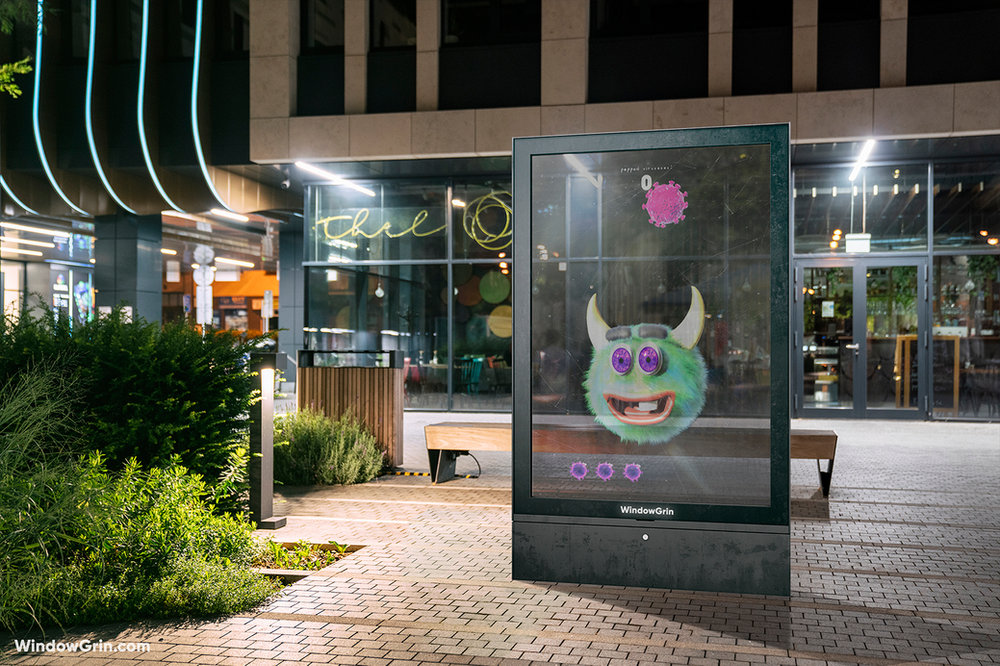 Big-screen augmented reality installation outdoors